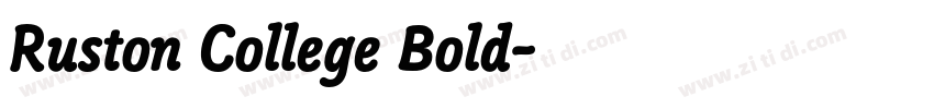 Ruston College Bold字体转换